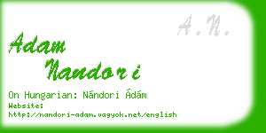 adam nandori business card